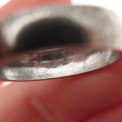 Merica 925 Sterling Silver Vintage Textured Oxidized Band Ring Size 7.25