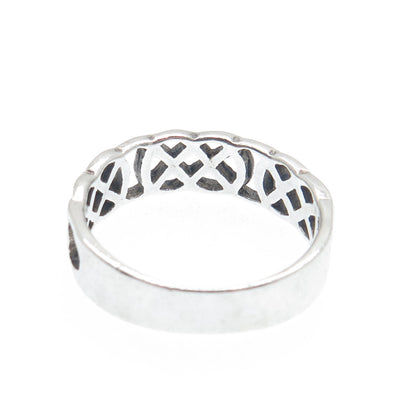 925 Sterling Silver Vintage Celtic Love Knot Band Ring Size 10