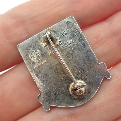 N.S. Meyer Inc Sterling Antique WWII Enamel Air Corps Technical School Brooch