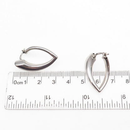Charles Garnier 925 Sterling Silver Vintage Wavy Hoop Earrings