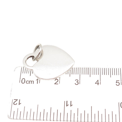 Tiffany & Co. 925 Sterling Silver Vintage Heart Tag Charm Pendant