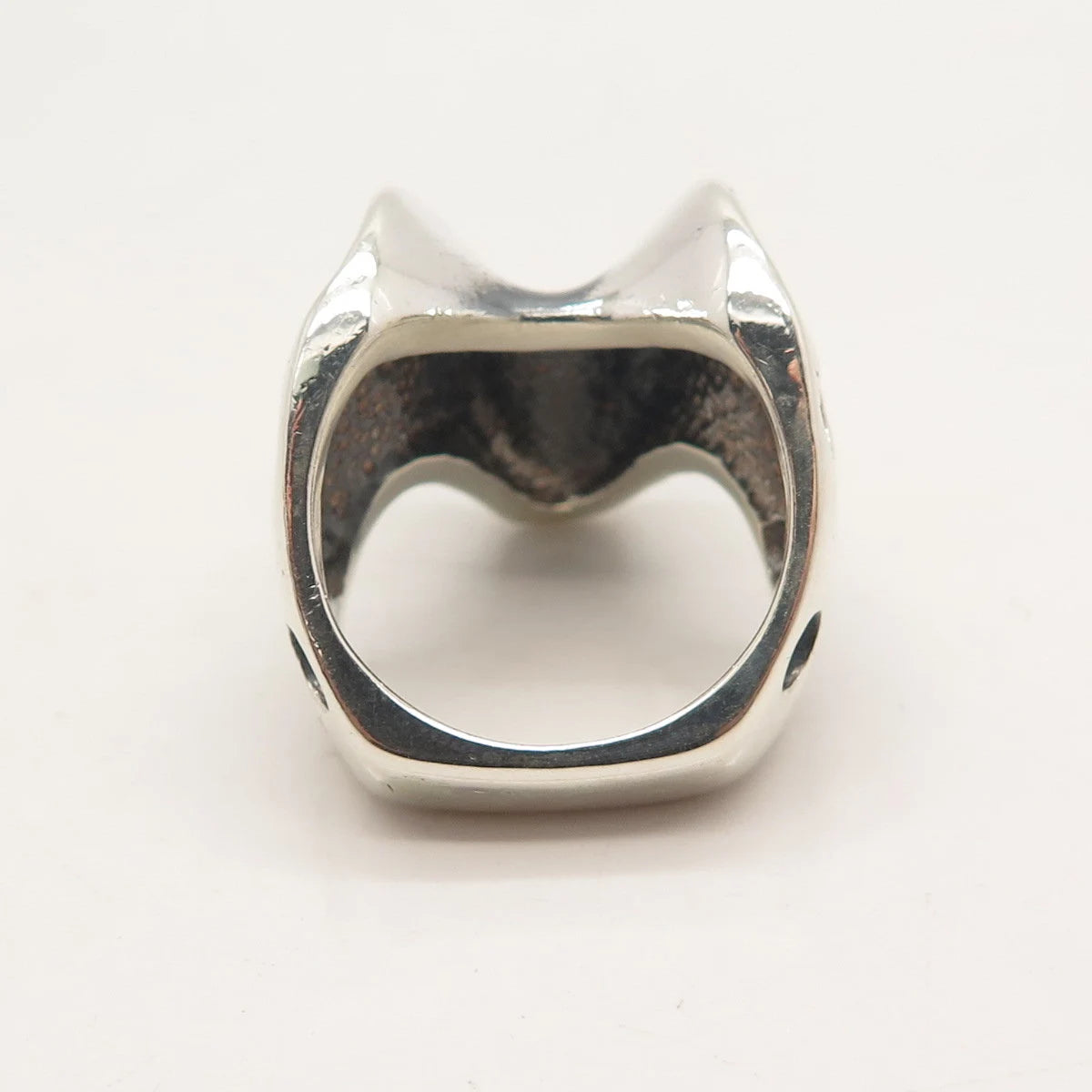 925 Sterling Silver Vintage Modernist Ring Size 7