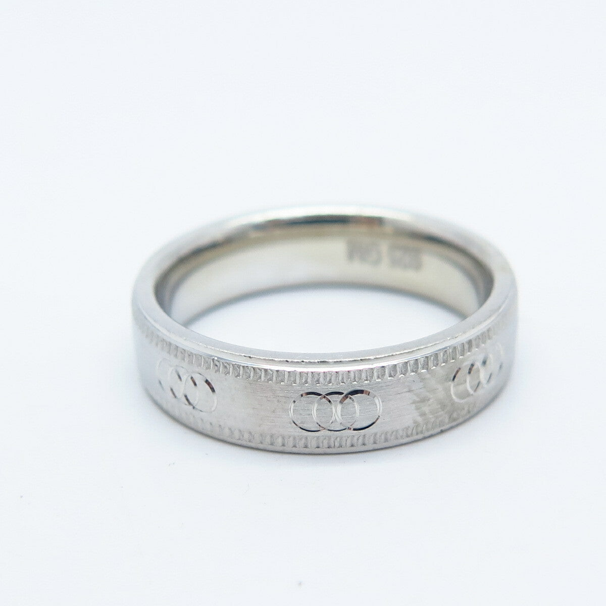 925 Sterling Silver Textured Band Ring Size 5.75