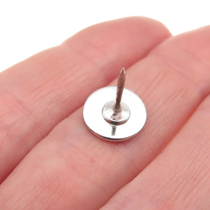 Lamode 925 Sterling Silver Vintage Round Tie Tack / Lapel Pin