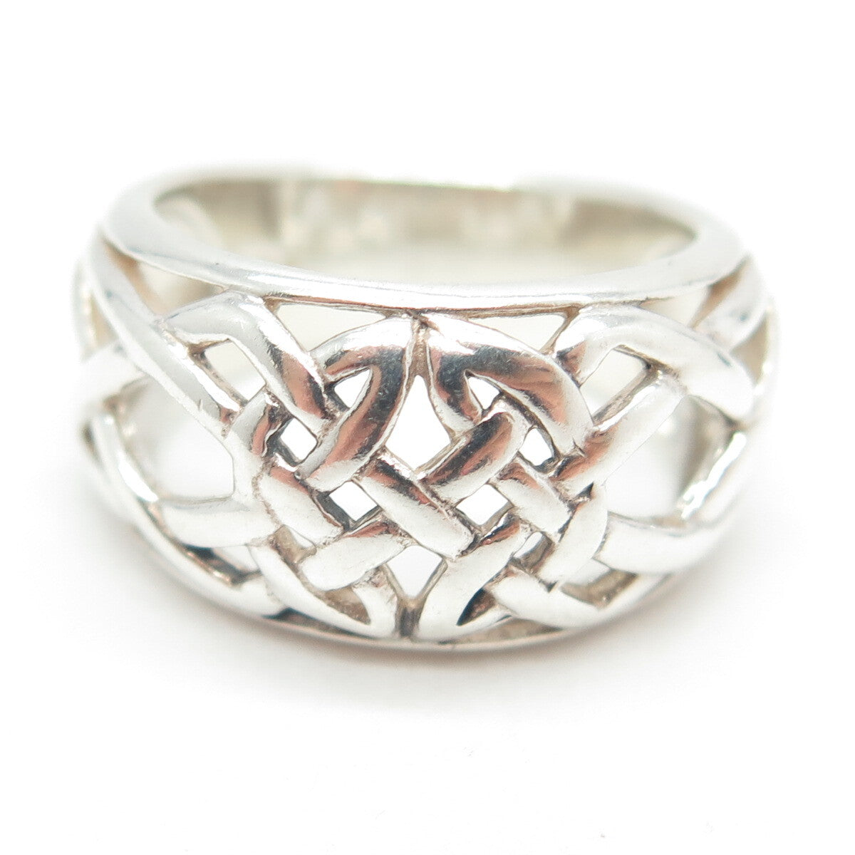 925 Sterling Silver Vintage Celtic Knot Ring Size 6