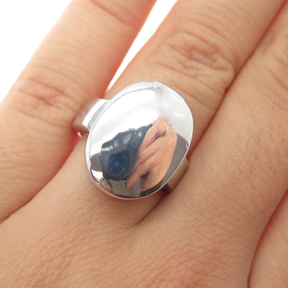 925 Sterling Silver Vintage Modernist Ring Size 6