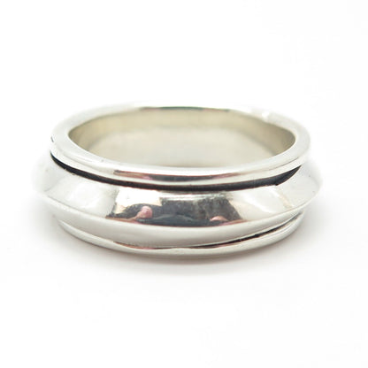 925 Sterling Silver Vintage Rotating Band Ring Size 8.25