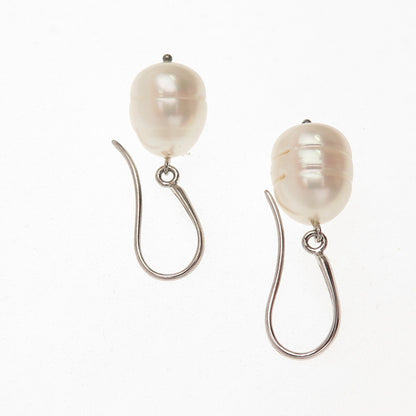 Honora 925 Sterling Silver Real Baroque Pearl Dangle Earrings