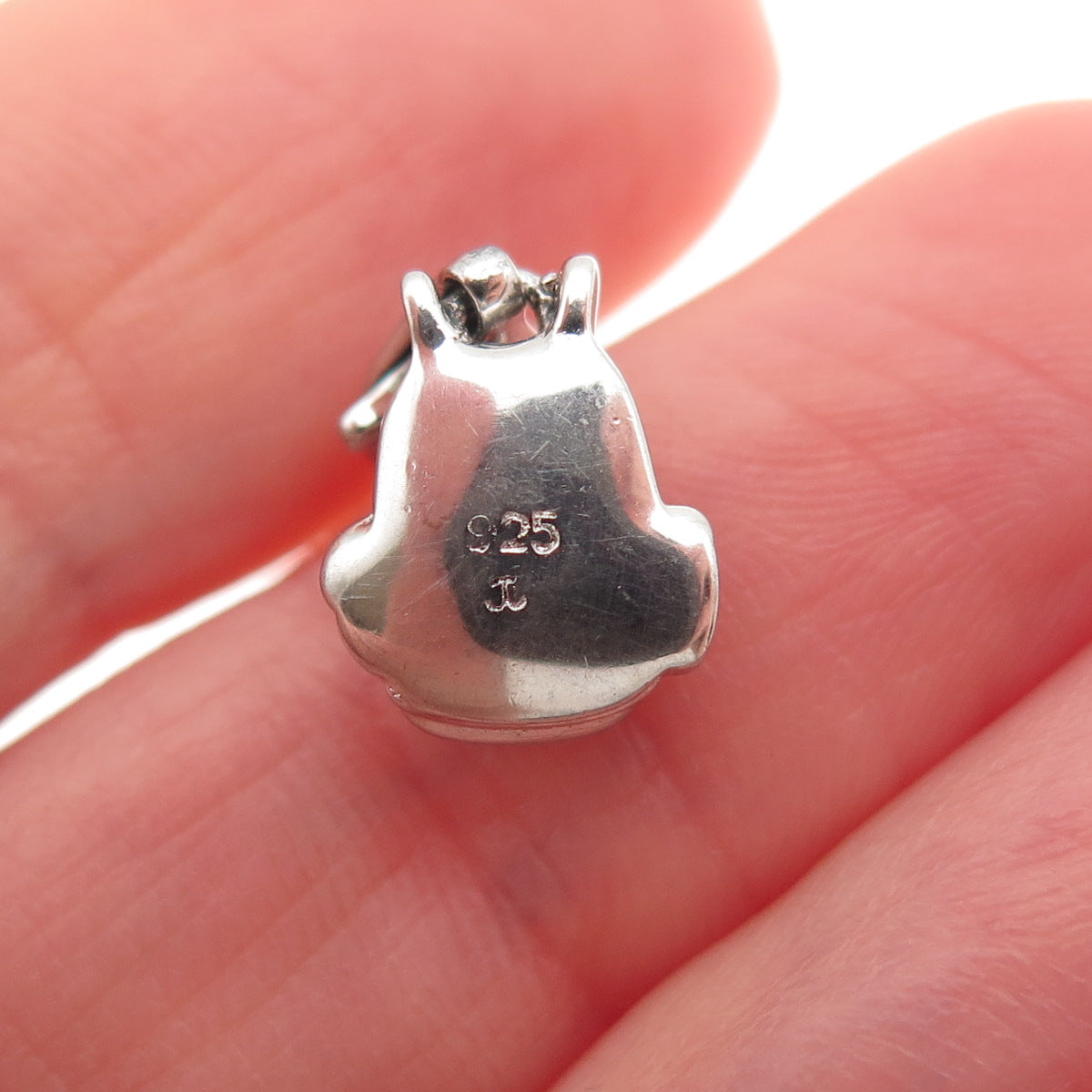 Jewelry Concepts Sterling Enamel Real Diamond Backpack Lobster Lock Mini Pendant