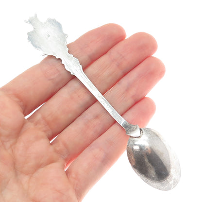 HERMAN 800 Silver Antique Enamel Cologne Germany Coffee Spoon