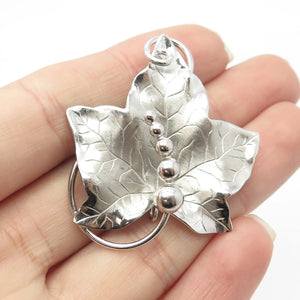 925 Sterling Silver Vintage Carl Art Grape Leaf Pin Brooch