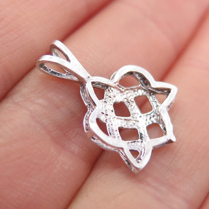 925 Sterling Silver Vintage Celtic Knot Minimalist Charm Pendant