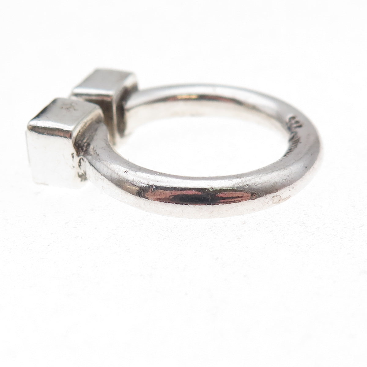 Versani 925 Sterling Silver Vintage Real Citrine Adjustable Ring Size 6.75