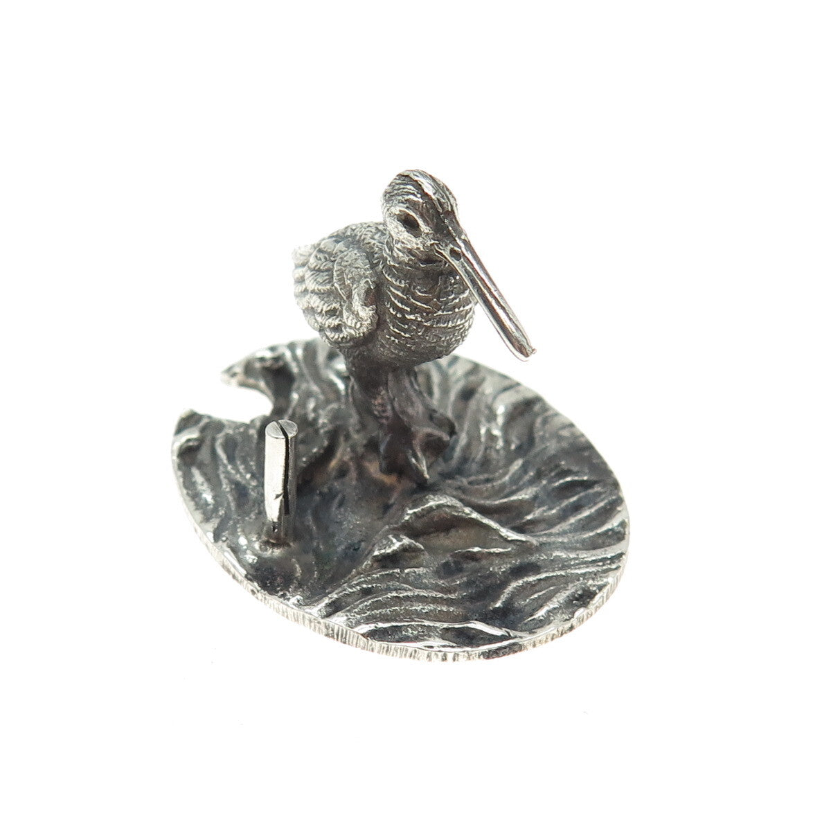 FRANCESCO CAPUTO 800 Silver Antique Italy Snipe Bird Oxidized Miniature Figurine