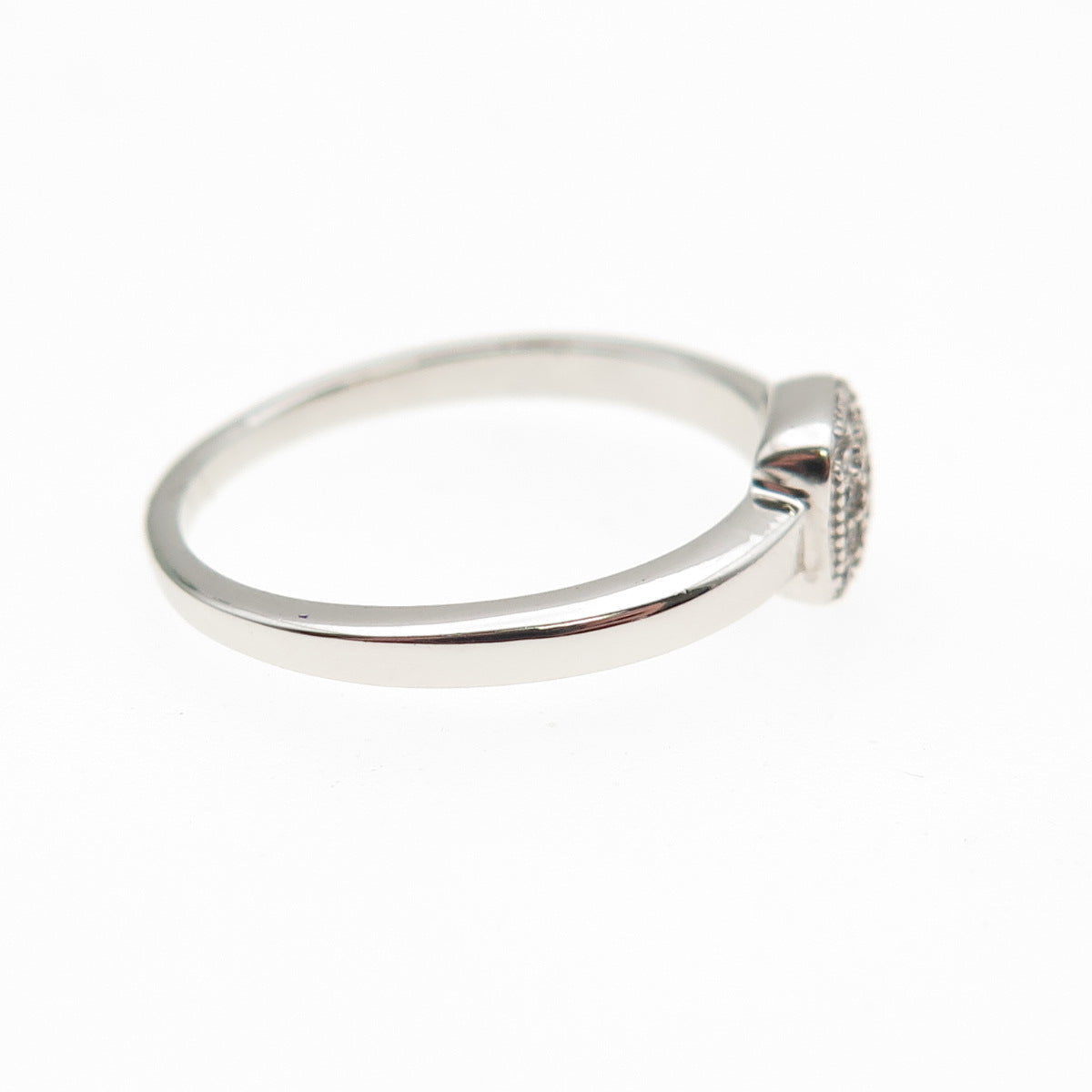 925 Sterling Silver Round-Cut C Z Engagement Ring Size 6