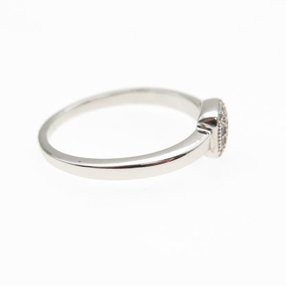 925 Sterling Silver Round-Cut C Z Engagement Ring Size 6