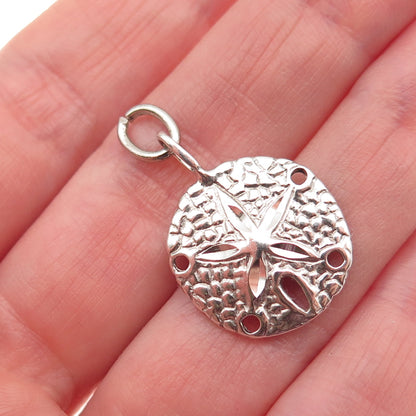 925 Sterling Silver Vintage Sand Dollar Mini Charm Pendant