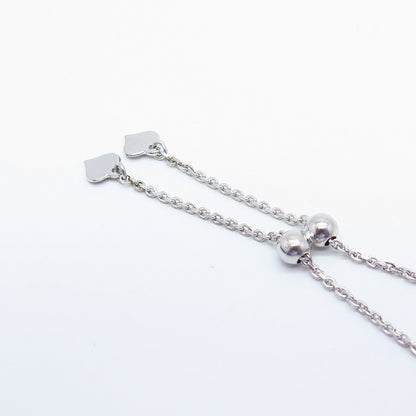 925 Sterling Silver Pave C Z Infinity Rolo Link Bracelet 7.5"