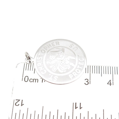 Griffith & Sons 925 Sterling Silver Vintage St. Christopher Charm Pendant