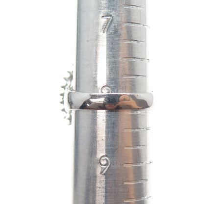 925 Sterling Silver Oval-Cut Paraiba & White C Z Bohemian Ring Size 8.25