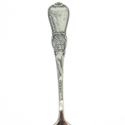 THOMAS TUGBY 925 Sterling Silver Antique Art Deco "Niagara" Indian Chief Spoon