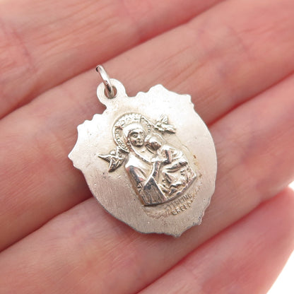 Creed 925 Sterling Silver Vintage Saint Gerard Majella Charm Pendant