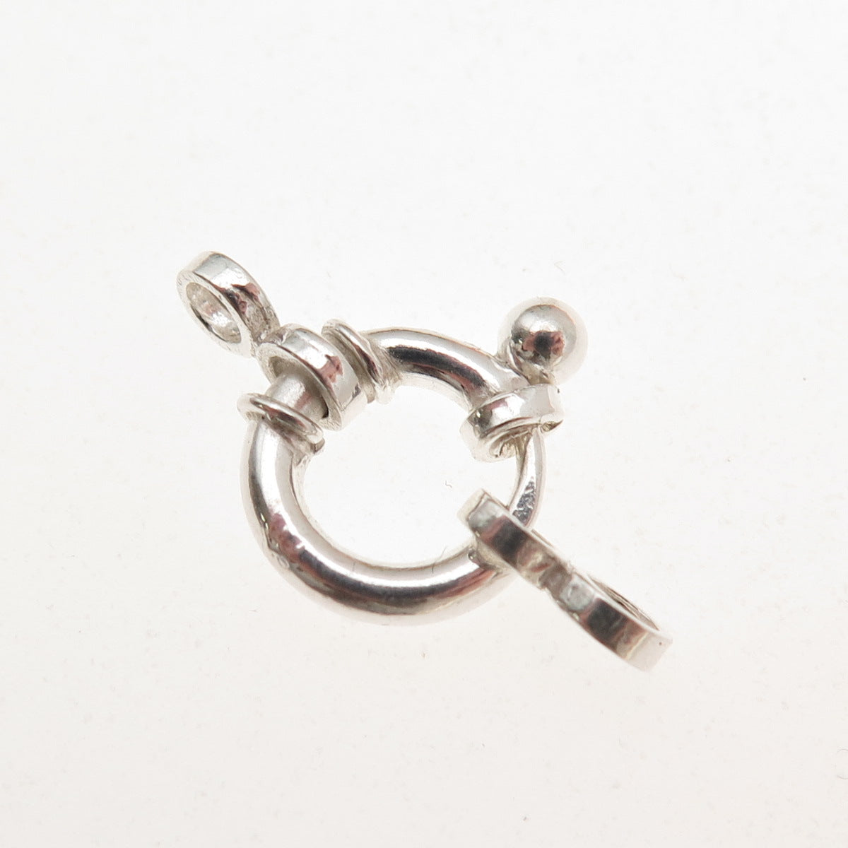 Old Stock 925 Sterling Silver Vintage Bracelet / Necklace Spring Ring Lock Clasp