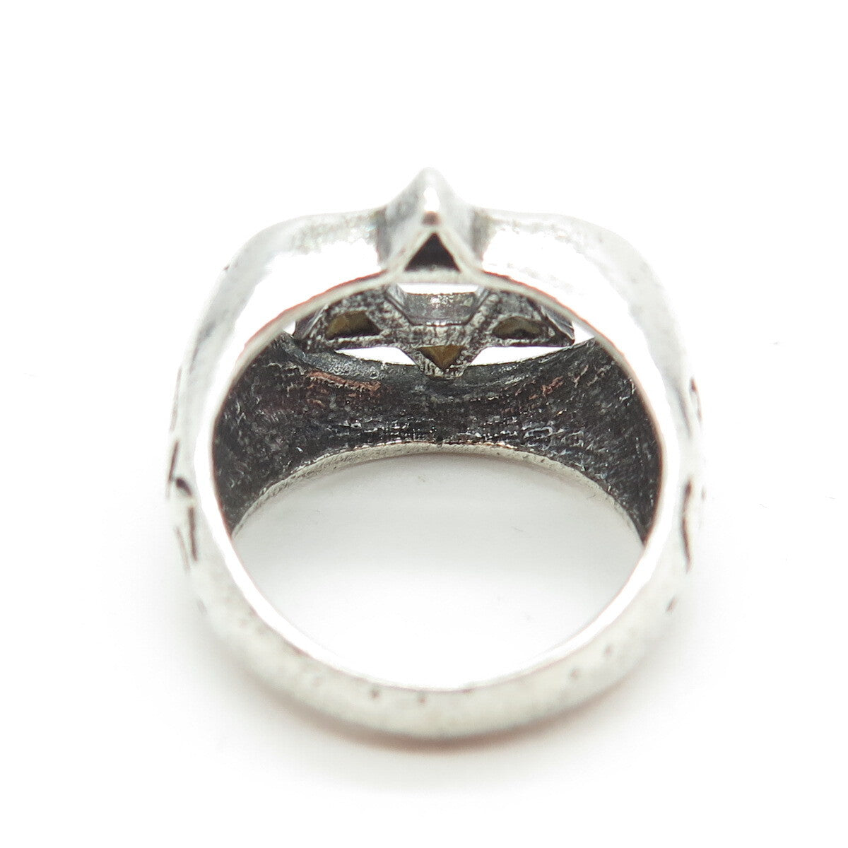 925 Sterling Silver Vintage Star of David Ring Size 5.75