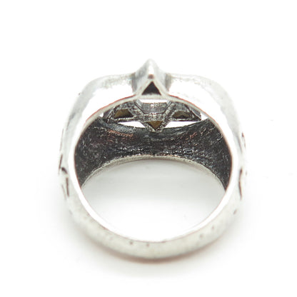925 Sterling Silver Vintage Star of David Ring Size 5.75