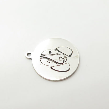 925 Sterling Silver USA Two In Town Dog Charm Pendant