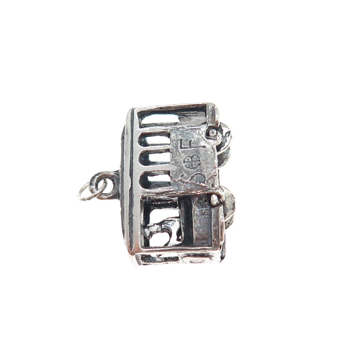 925 Sterling Silver Vintage San Francisco Cable Car Mini 3D Charm Pendant