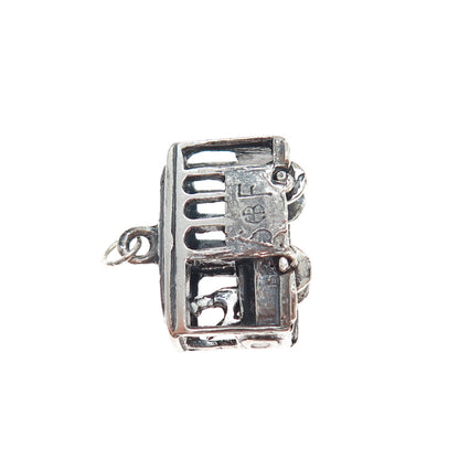 925 Sterling Silver Vintage San Francisco Cable Car Mini 3D Charm Pendant