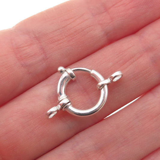 925 Sterling Silver Vintage Bracelet / Necklace Spring Ring Lock Clasp