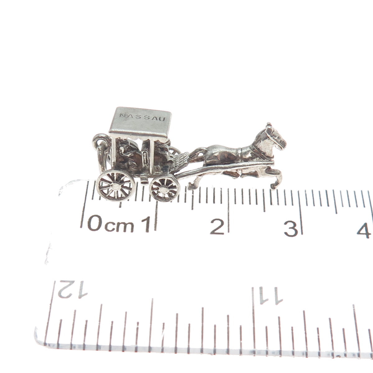 PAYTON PEPPER & SONS Sterling Vintage 1956 Birmingham Horse Carriage 3D Pendant