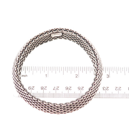 Tiffany & Co. 925 Sterling Silver Vintage Somerset Mesh Bracelet 8"
