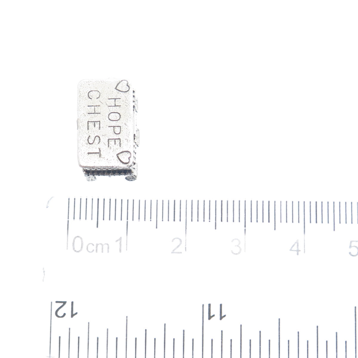 BEAU 925 Sterling Silver Vintage Hope Chest Minimalist Box Charm Pendant