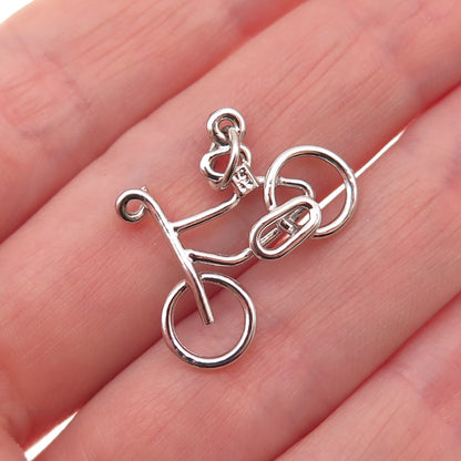 Town & Country 925 Sterling Silver Vintage Bicycle Mini Charm Pendant