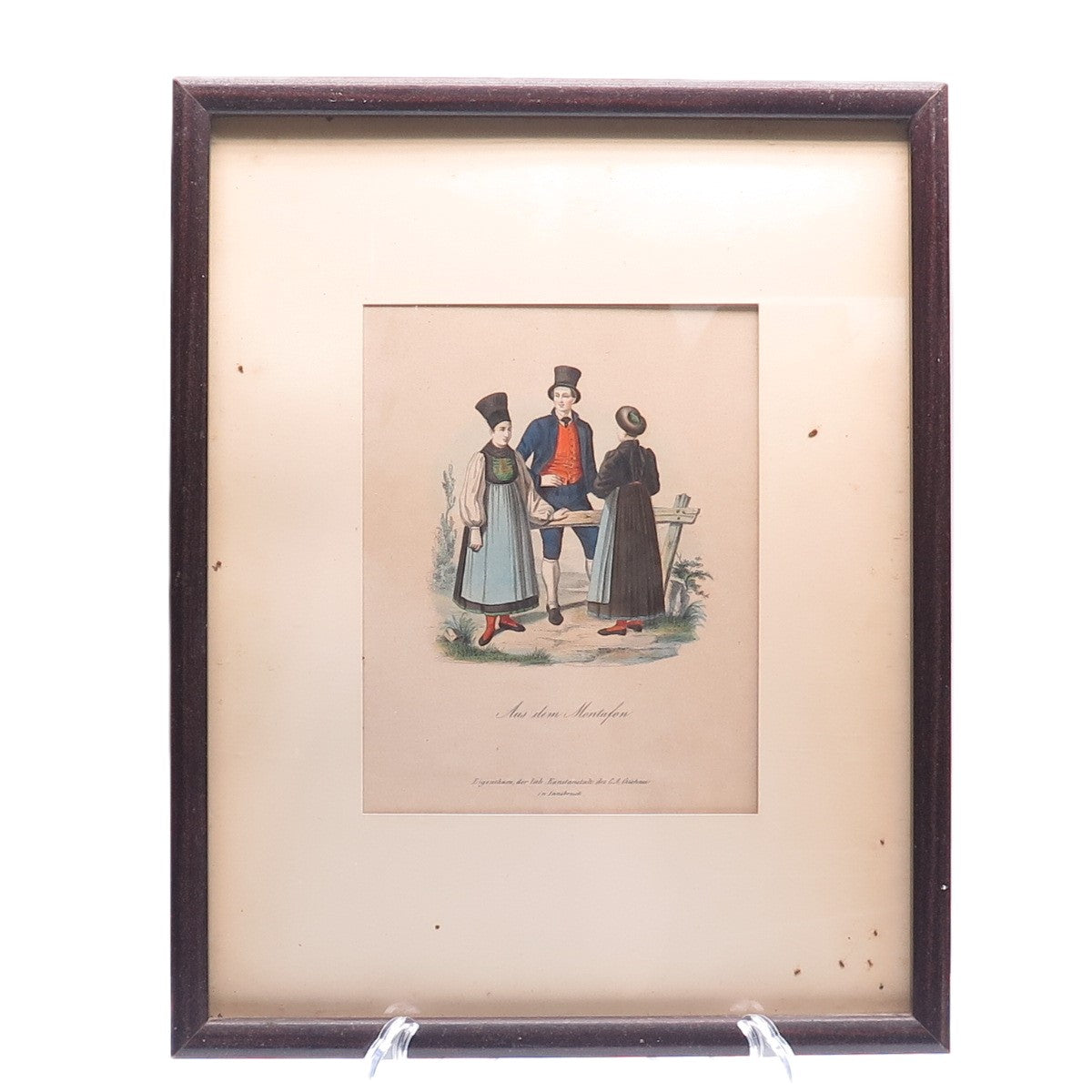 C.A. Czichna Antique Early XX Aus dem Montafon Handmade Framed Painting