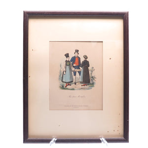 C.A. Czichna Antique Early XX Aus dem Montafon Handmade Framed Painting