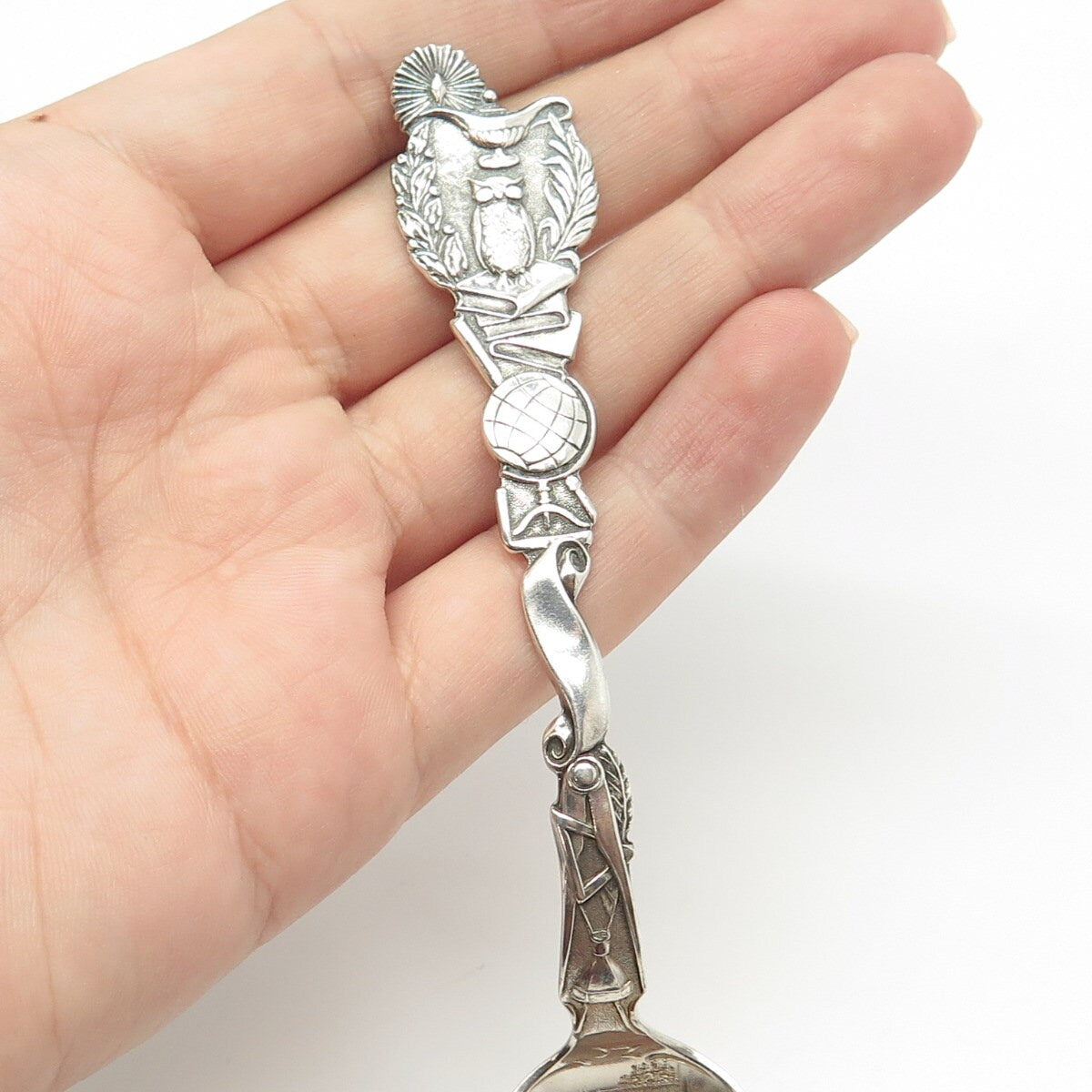 925 Sterling Silver Antique Art Deco Bangor High School Lunt States Cities Spoon