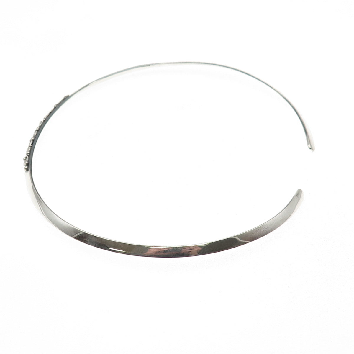 Sajen 925 Sterling Silver Vintage Modernist Swirl Choker Necklace 14-16"