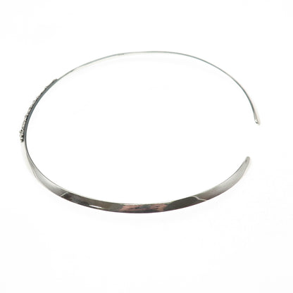Sajen 925 Sterling Silver Vintage Modernist Swirl Choker Necklace 14-16"