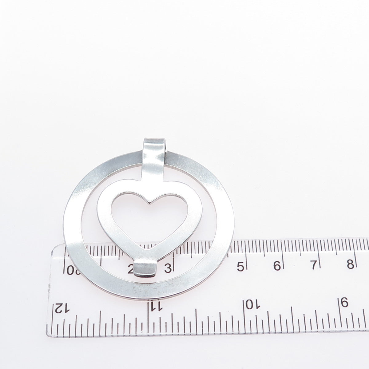 GEORG JENSEN 925S Sterling Silver Antique Denmark Heart Money Clip #390