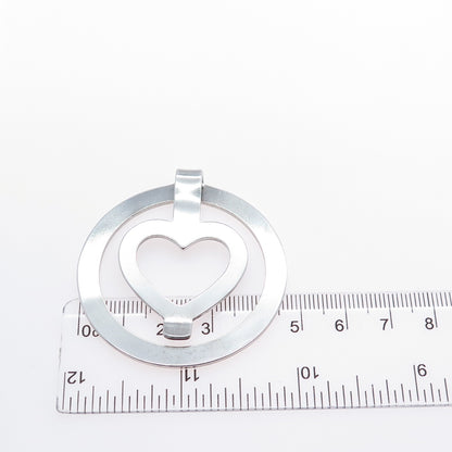 GEORG JENSEN 925S Sterling Silver Antique Denmark Heart Money Clip #390