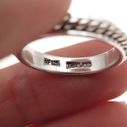 Chapal Zenray 925 Sterling Silver Vintage Roped Oxidized Band Ring Size 7