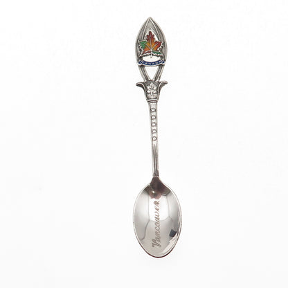 925 Sterling Silver Antique Art Deco Enamel Vancouver Canada Coffee Spoon