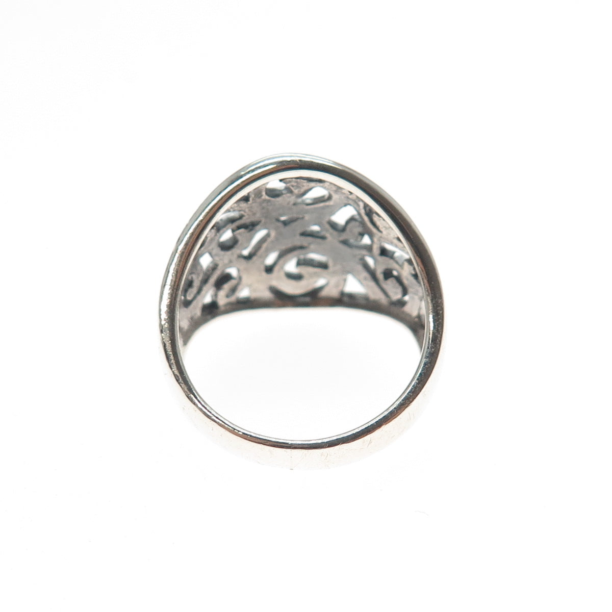 CHARLES WINSTON 925 Sterling Silver Vintage Modernist Swirl Ring Size 6