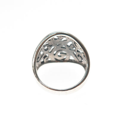 CHARLES WINSTON 925 Sterling Silver Vintage Modernist Swirl Ring Size 6