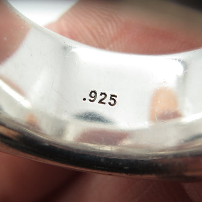 HOXTON 925 Sterling Silver London Enamel Logo Ring Size 10.25