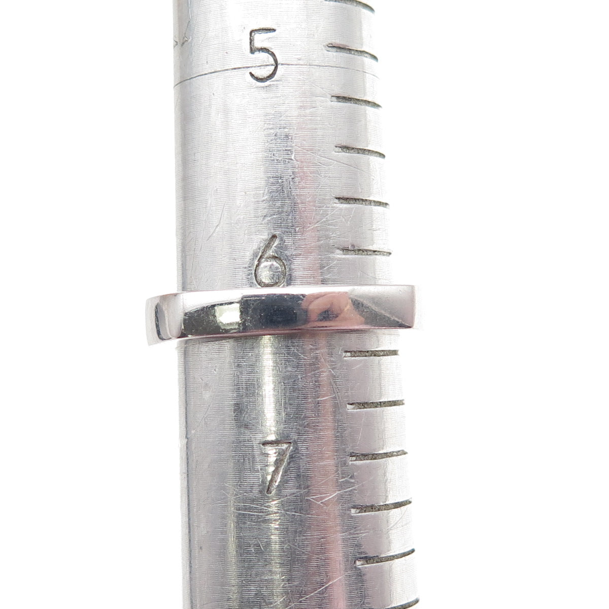 925 Sterling Silver Princess-Cut C Z Engagement Ring Size 6.25